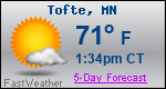 Weather Forecast for Tofte, MN