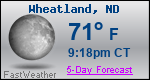 Weather Forecast for Wheatland, ND