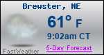 Weather Forecast for Brewster, NE