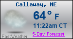 Weather Forecast for Callaway, NE