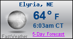 Weather Forecast for Elyria, NE