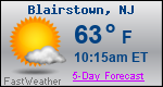 Weather Forecast for Blairstown, NJ