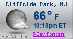 Weather Forecast for Cliffside Park, NJ