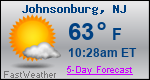 Weather Forecast for Johnsonburg, NJ