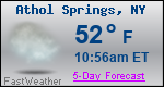Weather Forecast for Athol Springs, NY