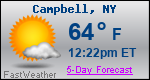 Weather Forecast for Campbell, NY