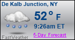 Weather Forecast for De Kalb Junction, NY