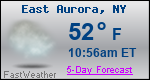 Weather Forecast for East Aurora, NY
