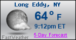 Weather Forecast for Long Eddy, NY