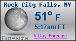 Weather Forecast for Rock City Falls, NY