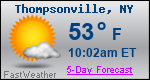 Weather Forecast for Thompsonville, NY