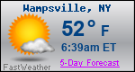 Weather Forecast for Wampsville, NY