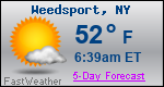 Weather Forecast for Weedsport, NY