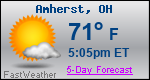 Weather Forecast for Amherst, OH