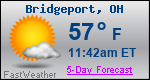 Weather Forecast for Bridgeport, OH