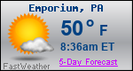 Weather Forecast for Emporium, PA