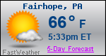 Weather Forecast for Fairhope, PA