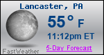 Weather Forecast for Lancaster, PA