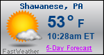 Weather Forecast for Shawanese, PA