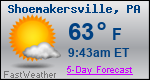 Weather Forecast for Shoemakersville, PA