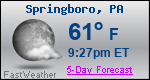 Weather Forecast for Springboro, PA