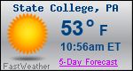 Weather Forecast for State College, PA