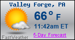 Weather Forecast for Valley Forge, PA