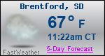 Weather Forecast for Brentford, SD