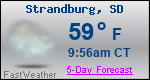 Weather Forecast for Strandburg, SD