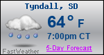 Weather Forecast for Tyndall, SD