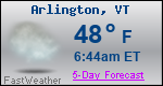 Weather Forecast for Arlington, VT