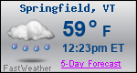 Weather Forecast for Springfield, VT