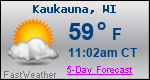 Weather Forecast for Kaukauna, WI