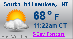Weather Forecast for South Milwaukee, WI