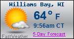 Weather Forecast for Williams Bay, WI