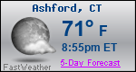Weather Forecast for Ashford, CT