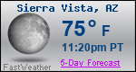 Weather Forecast for Sierra Vista, AZ