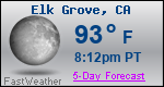Weather Forecast for Elk Grove, CA