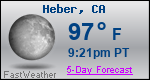 Weather Forecast for Heber, CA