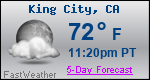Weather Forecast for King City, CA