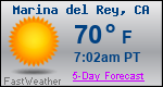 Weather Forecast for Marina del Rey, CA