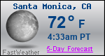 Weather Forecast for Santa Monica, CA