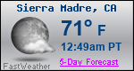 Weather Forecast for Sierra Madre, CA