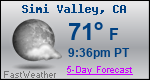Weather Forecast for Simi Valley, CA