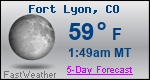 Weather Forecast for Fort Lyon, CO