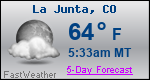 Weather Forecast for La Junta, CO