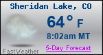 Weather Forecast for Sheridan Lake, CO