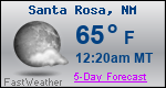 Weather Forecast for Santa Rosa, NM