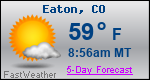 Weather Forecast for Eaton, CO