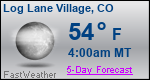 Weather Forecast for Log Lane Village, CO